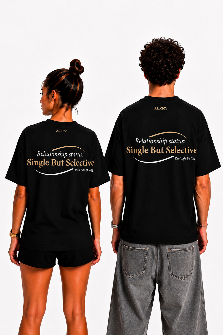 Single But Selective Oversized Black T-Shirt