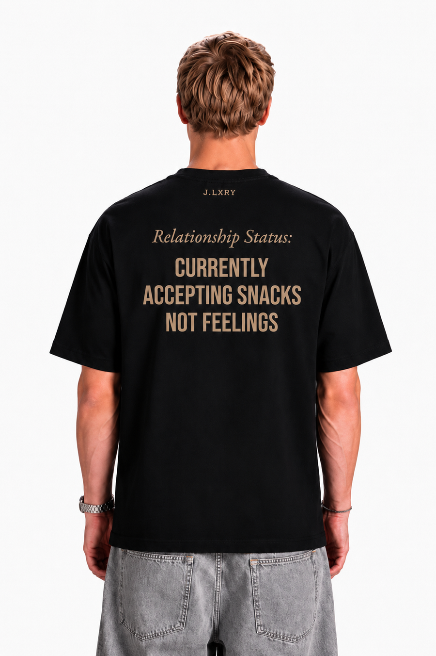 Currently Accepting Snacks, Not Feelings Oversized T-Shirt
