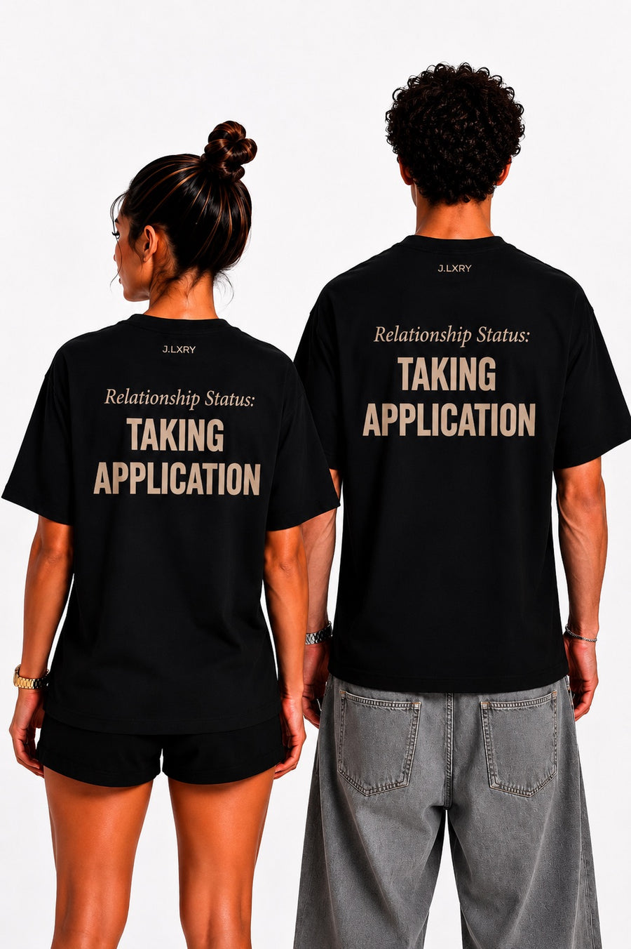 Taking Application Oversized Black T-Shirt